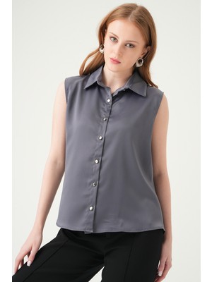 Rays Koyu Gri Sıfır Kol Gömlek 241190