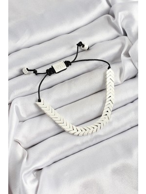 Inure Jewelry Pirinç Asansörlü Beyaz Juju Kadın Bileklik