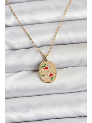 Inure Jewelry 316L Çelik Zincir Gold Renk Fil Figürlü Kadın Kolye