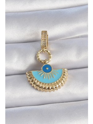 Inure Jewelry Pirinç Gold Renk Nazar Boncuklu Ajda Charm