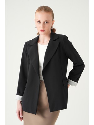 Rays Siyah Astarlı Çizgili Ceket 8403A