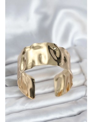 Inure Jewelry Pirinç Gold Renk Levha Model Kadın Bileklik
