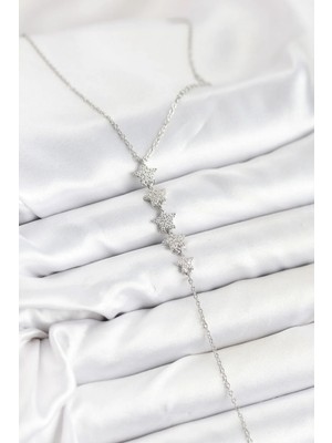 Inure Jewelry 316L Çelik Zincir Gümüş Renk Yıldız Model Y Kolye
