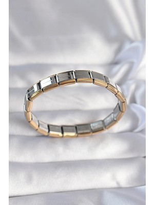 Inure Jewelry 316L Çelik Çift Renk Yazılı Nomination Bileklik