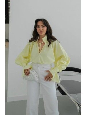 Havoş Sarı Yakası Bağlama Detaylı Gömlek