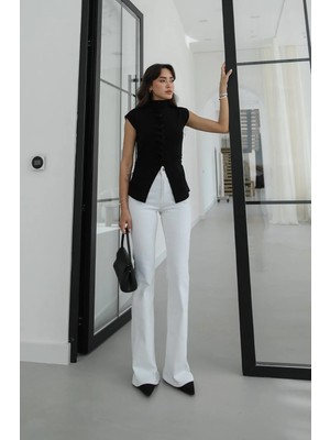 Havoş Beyaz South Ispanyol Paça Jean