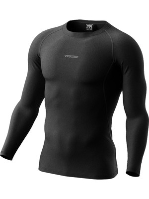 Ghassy Co. Erkek Pro Compression Nem Emici Atletik Performans Uzun Kollu Reglan Kol Spor Tişört