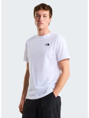 The North Face NF0A8GUZFN41-M Mountaın Sketch Slee Beyaz Yuvarlak Regular Fit Baskılı Erkek T-Shirt
