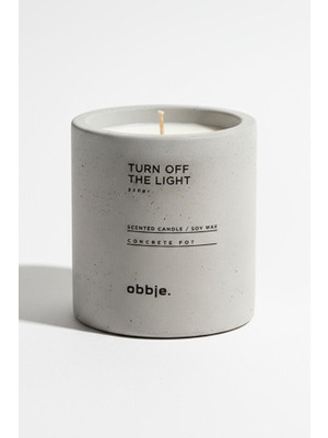 Obbje Kakao & Krema Kokulu Beton Mum | Dikey Form | Tek Fitil | Modern Dekoratif Tasarım