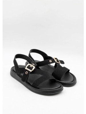 Park Moda Kadın Yarma Süet Sandalet Pm 543 - K854