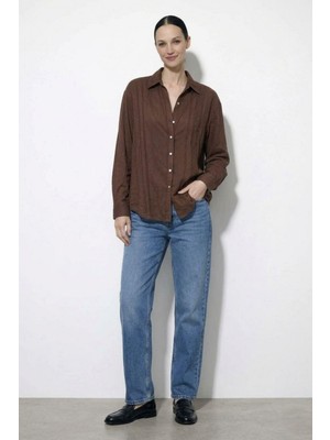 Shopping Shop Oversize Gömlek Kahve