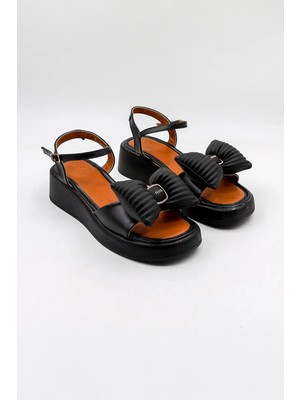 Park Moda Kadın Sandalet PM350 Siyah Cilt