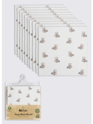 Toyigoo Ieg™ Bear 20X20 10'lu Penye Mendil 90162 Ekru