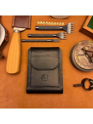 Bi Deri Bideri Mıletos Hakiki Deri Mandallı Cüzdan Antrasit