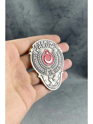 kuyumcudan Yakın Koruma Vıp Beyaz Demir Cüzdan Rozeti Aksesuar Kaliteli ve Dayanıklı
