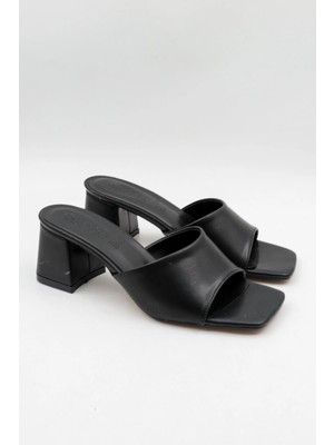 Park Moda Kadın Kalın Topuklu Terlik Pm 72 - K01