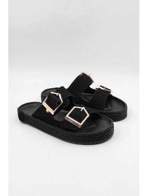 Park Moda Kadın Çift Tokalı Günlük Terlik Pm 46 - K01