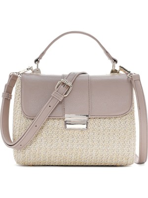 Derimod Kadın Krem Uzun Askılı Hasır Kol Çantası 26SBD2708M7