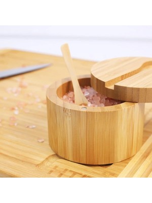 MiraLive Ahşap Kaşıklı Baharatlık