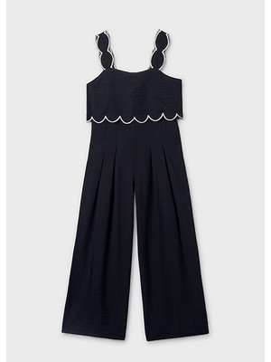 Mayoral Kız Çocuk Fırfırlı Siyah Tulum - 06872