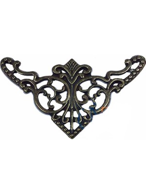 Pileli Store Dekoratif Köşe Süsü, Köşelik - Büyük, 31X55MM, Antik, 100 Adet