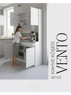 Vento Kahve Köşesi (Beyaz)