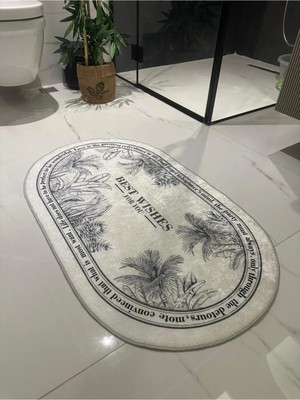 D'niss Home Best Wishes Yazılı Banyo Paspası 60*100