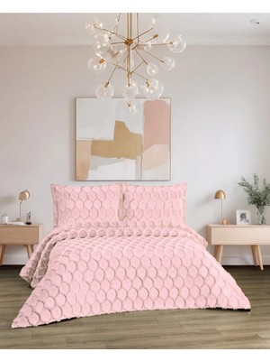 D'niss Home Petek Desenli 3 Parça Çift Kişilik Yatak Örtüsü