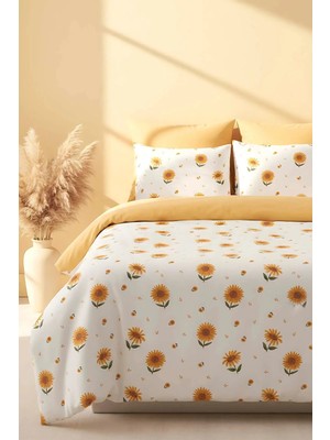 Riva İstanbul Ayçiçeği Çift Kişilik Nevresim Takımı Pamuklu