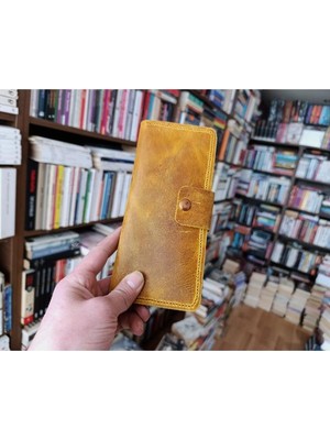 Mahfuz Kesimden Dikime Tamamen El Emeği Gerçek Deri Cüzdan 12 Kart 2 Bölme Alanı (19.4cm*8,5cm)  DAK25