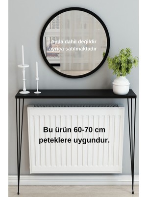 Feyza Design Siyah Raf - Petek Üstü Dresuar 80CM (60-70CM Petek Için)