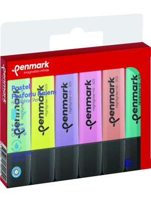 Penmark Pastel Fosforlu Kalem 6'lı