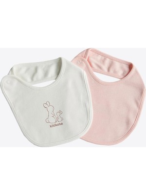 Kitikate Organik New Basic 2'li Önlük Pembe-Ekru