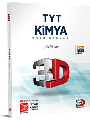 3D Yayınları TYT Kimya Soru Bankası Video Çözümlü Ali Dindar İçin Sınav Hazırlığı