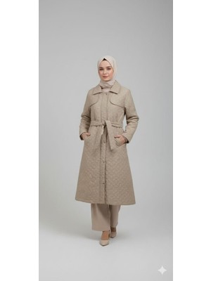 Glr & Gym Senahan Kadın Büyük Beden Astarlı Mevsimlik Kapitone Mont