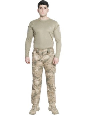 Silyon Askeri Giyim Kahverengi Jandarma Komando Cırtlı Taktik Pantolon