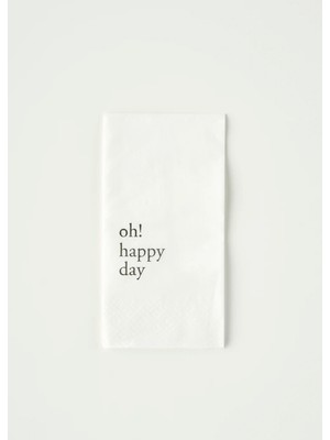 Bella Maison Oh Happy Day 100'lü Kağıt Peçete Beyaz (33x33 cm)