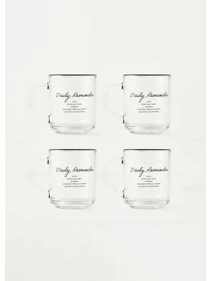 Bella Maison Daily Reminder Kupa 4'lü Siyah (250 Cc)