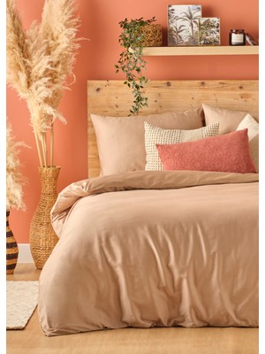 Bella Maison %100 Pamuk Saten Supreme Basic Tek Kişilik Nevresim Seti Vizon (160X220 Cm)