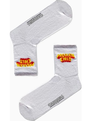 Carnaval Socks Problem Child Desenli Renkli Spor Çorap
