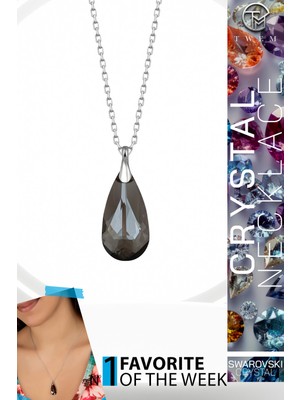 Swarovski Crystal Kadın Damla Gümüş Kolye