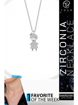 Swarovski Taşlı Gümüş Çocuk Kolye