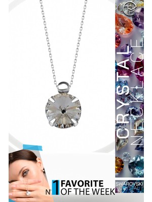 Swarovski Crystal Kadın Tırnaklı Gümüş Kolye