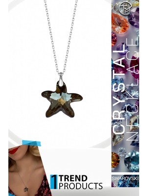 Swarovski Crystal Kadın Green Deniz Yıldızı Gümüş Kolye