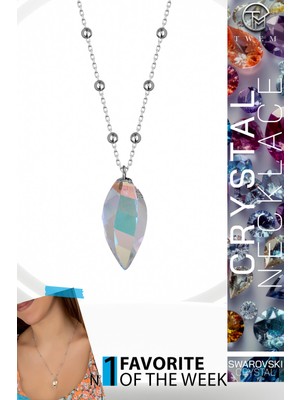 Swarovski Crystal Kadın Golden Shadow Gümüş Kolye