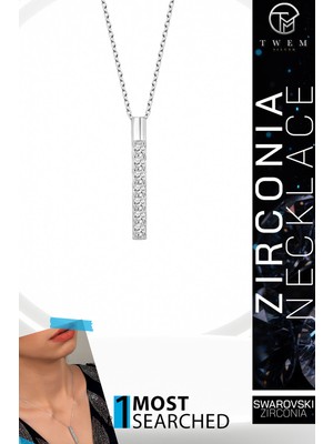 Swarovski Taşlı Gümüş Yeditaş Kadın Kolye