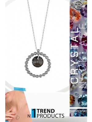 Swarovski Crystal Kadın Aşk Halkası Gümüş Kolye