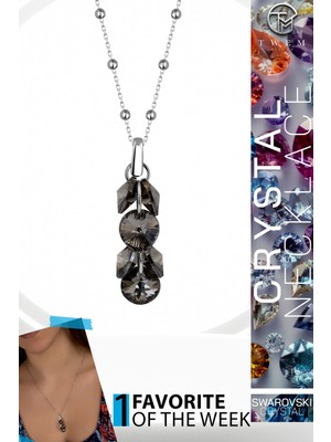 Swarovski Crystal Kadın Green Shine Salkım Gümüş Kolye