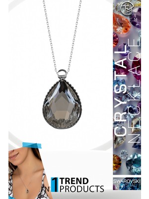 Swarovski Crystal Kadın Damla Gümüş Kolye