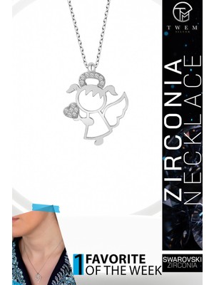 Swarovski Taşlı Gümüş Su Perisi Kolye